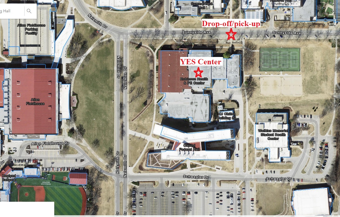 Aerial Map of Robinson Health and Sport Science Center 